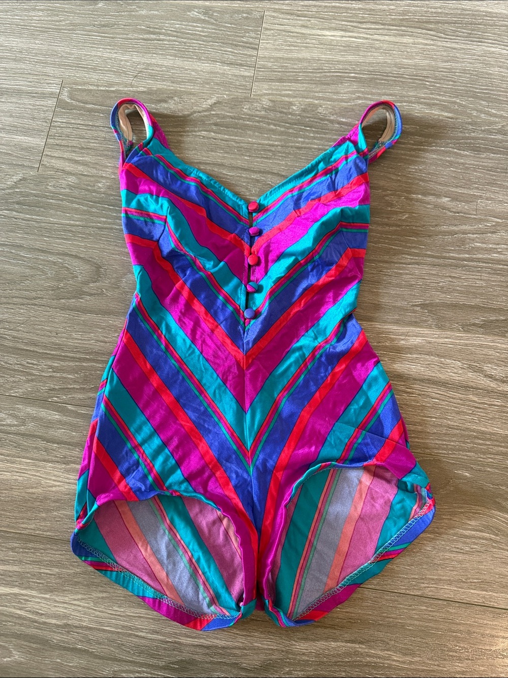 COLE of California 80s vintage womens striped bikini one piece